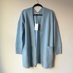 NWT NakedCashmere 100% Cashmere  Light Blue  Cardigan $395 M